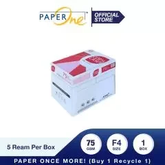 PaperOne Copy & Laser  Kertas F4 75gr Copier 1 Box (2500 lembar) Kertas HVS
