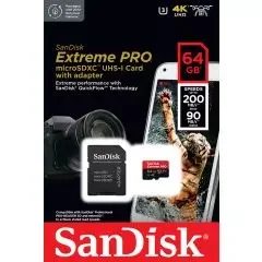 SanDisk Extreme Pro microSD 200MBps - 64GB