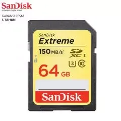 Sandisk SD Card 64GB Extreme 150MBps Memory Card SDXC