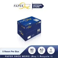 PaperOne Kertas Fotocopy A3 80gr - 1 Box = 5 Ream