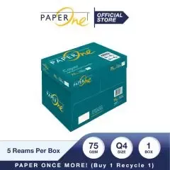 PaperOne Kertas Fotocopy Q4 75gr - 1 Box isi 5 Ream