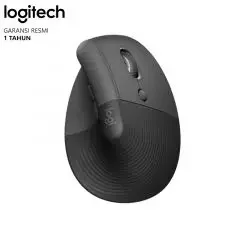Logitech Lift Mouse Bluetooth Wireless Ergonomis Vertikal - Hitam