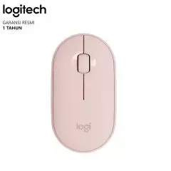 Logitech M350 Peble Mouse Bluetooth Wireless Silent - Pink Rose