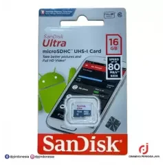 SanDisk MicroSDHC UHS-I 16GB SanDisk Kartu Memori MMC Ultra Class 10 Original