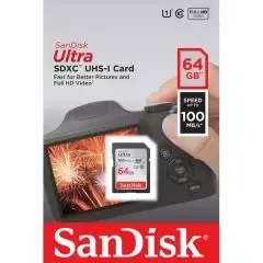 SanDisk Ultra SDXC, 64GB, 100MB/s R