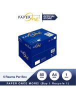 PaperOne Kertas Fotocopy A4 80gr - 1 Box = 5 Ream White/Salem