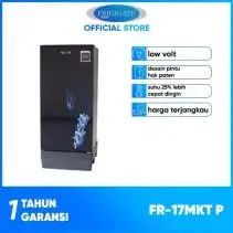 Frigigate FR-17MKT Pattern LV Refrigerator Kulkas 160 Liter FR 17MKTP - Hitam