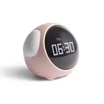 Vinero Digie Alarm Clock Pixel Lamp Multifunction Interactive Emoji - Merah Muda