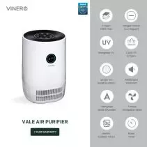 Vinero Vale Air Purifier HEPA Filter Negative ION Anion UV Light PM2.5