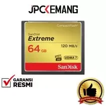 Sandisk CF 64GB Extreme UDMA 7 (120MBs/85MBs) GARANSI RESMI
