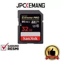 SanDisk SDHC 32GB Extreme Pro UHS-I (95MBs/90MBs) GARANSI RESMI