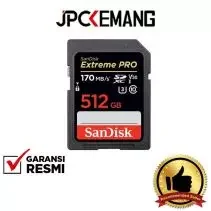 SanDisk SDXC 512GB Extreme Pro UHS-I U3 (170MBs/90MBs) GARANSI RESMI